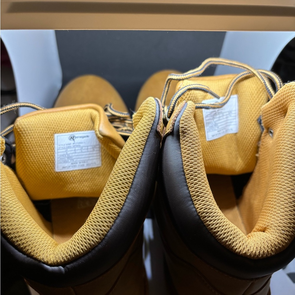 Brown and Tan Boots